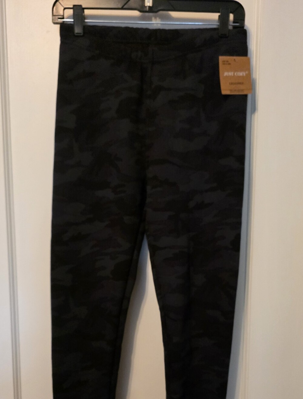 JUST COZY Dark Camo Fleece Fur Lined Leggings Medium Large Rare Warm Winter NWT